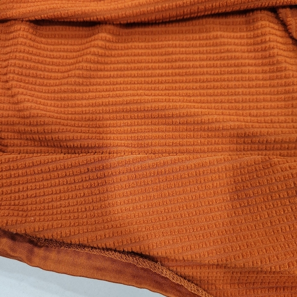 Orvis Mens Horseshoe Hills 1/4 Zip Top XL Orange Pullover Outdoor Hiking Stretch - Picture 6 of 13